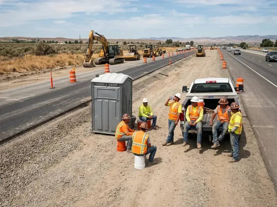 highway-road-construction-crew-007 — frequently asked questions, Porta Potty and Restroom Rentals in Highlands, CA